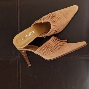Women's Kenneth Cole suede mules.